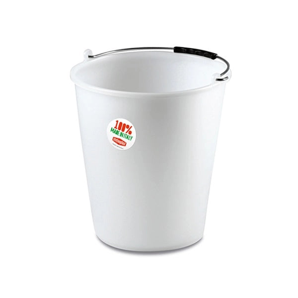 Secchio Acqua Pulizia senza Becco Bianco 15 Litri Stefanplast