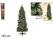 Albero di Natale a Parete Innevato con 317 Rami 180 cm