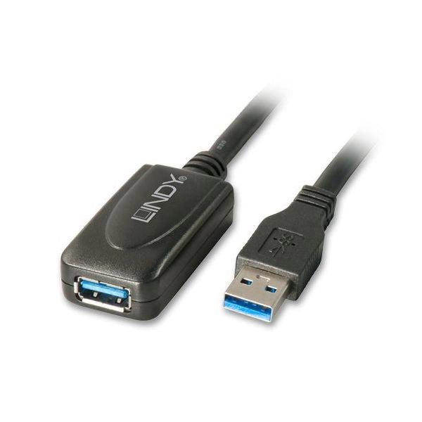 Extender lindy usb 3.0 a to usb a, m/f, 5mt, (prolunga), nero, 43155