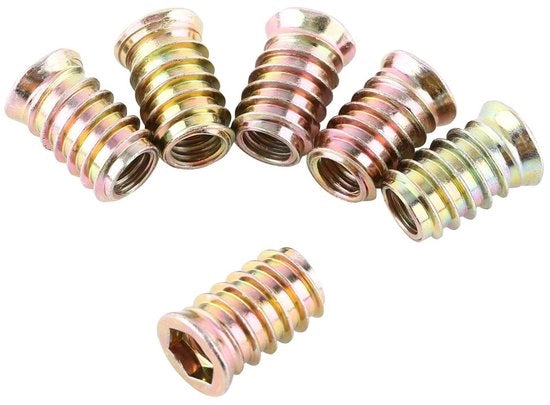 Viti a 5 facce galvanizzate - Testa a 5 facce per mobili - Viti a inizio per legno - M6/M8/M10 - Viti a filo completo - Acciaio carbonio - Resistente all'ossidazione - Viti a 5 facce