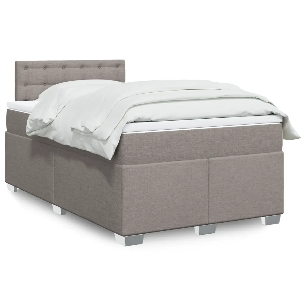 Giroletto a Molle con Materasso Tortora 120x200 cm in Tessuto 3285873