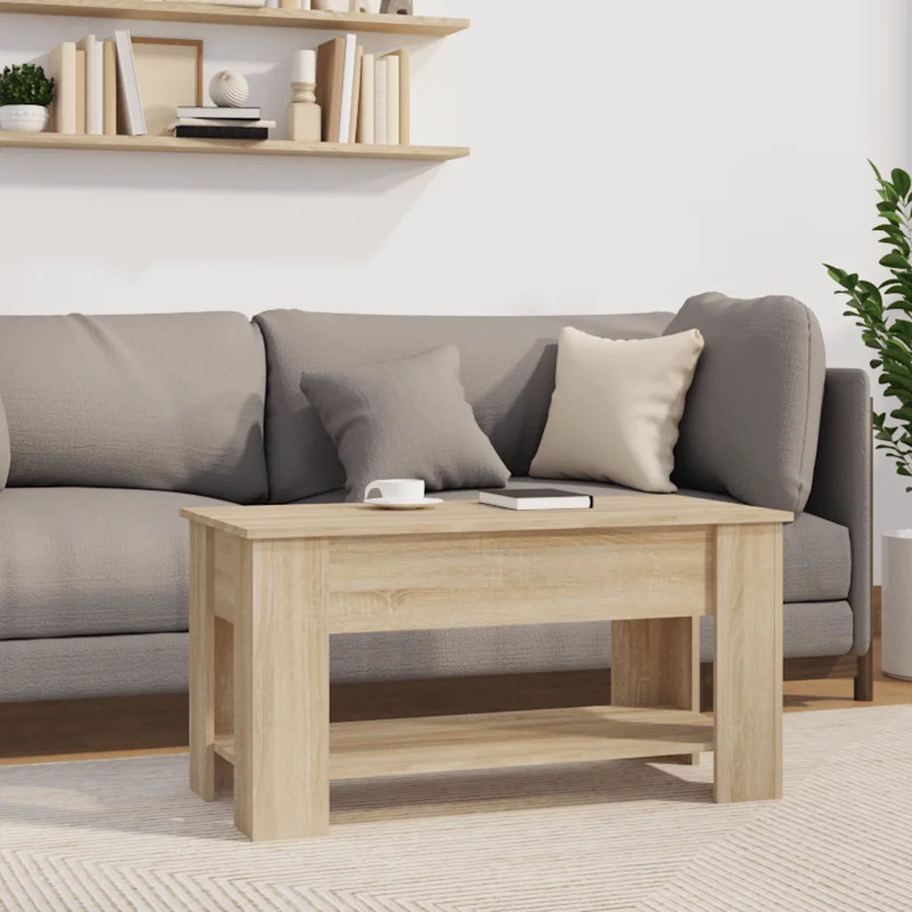 Tavolino da Salotto Rovere Sonoma 101x49x52cm Legno Multistrato 809704