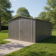 Garage in metallo â€“ EFFETTO LEGNO INVECHIATO â€“ 18,24 mÂ²