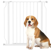 Cancelletto per Cani Estensibile e Regolabile per Scale e Porte. in Acciaio e ABS. 75-85x76 cm. Bianco