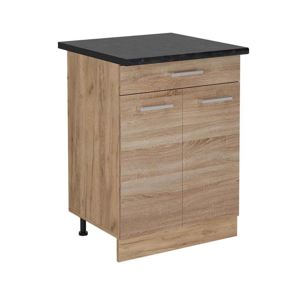Vicco Mobiletto base per cucina Sonoma 60 cm con cassetto, PL Antracite