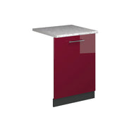 Pannello frontale della lavastoviglie Fame-Line Bordeaux lucido/Antracite 60 cm, PL Marmo Vicco