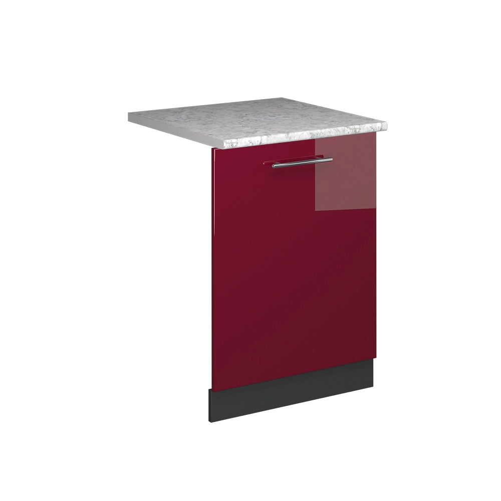 Pannello frontale della lavastoviglie Fame-Line Bordeaux lucido/Antracite 60 cm, PL Marmo Vicco