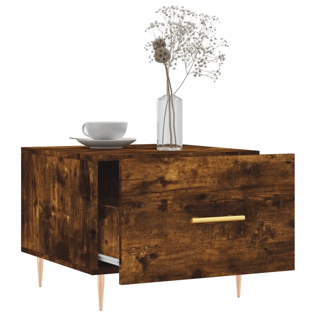 Tavolini Salotto 2 pz Rovere Fumo 50x50x40cm Legno Multistrato 829375