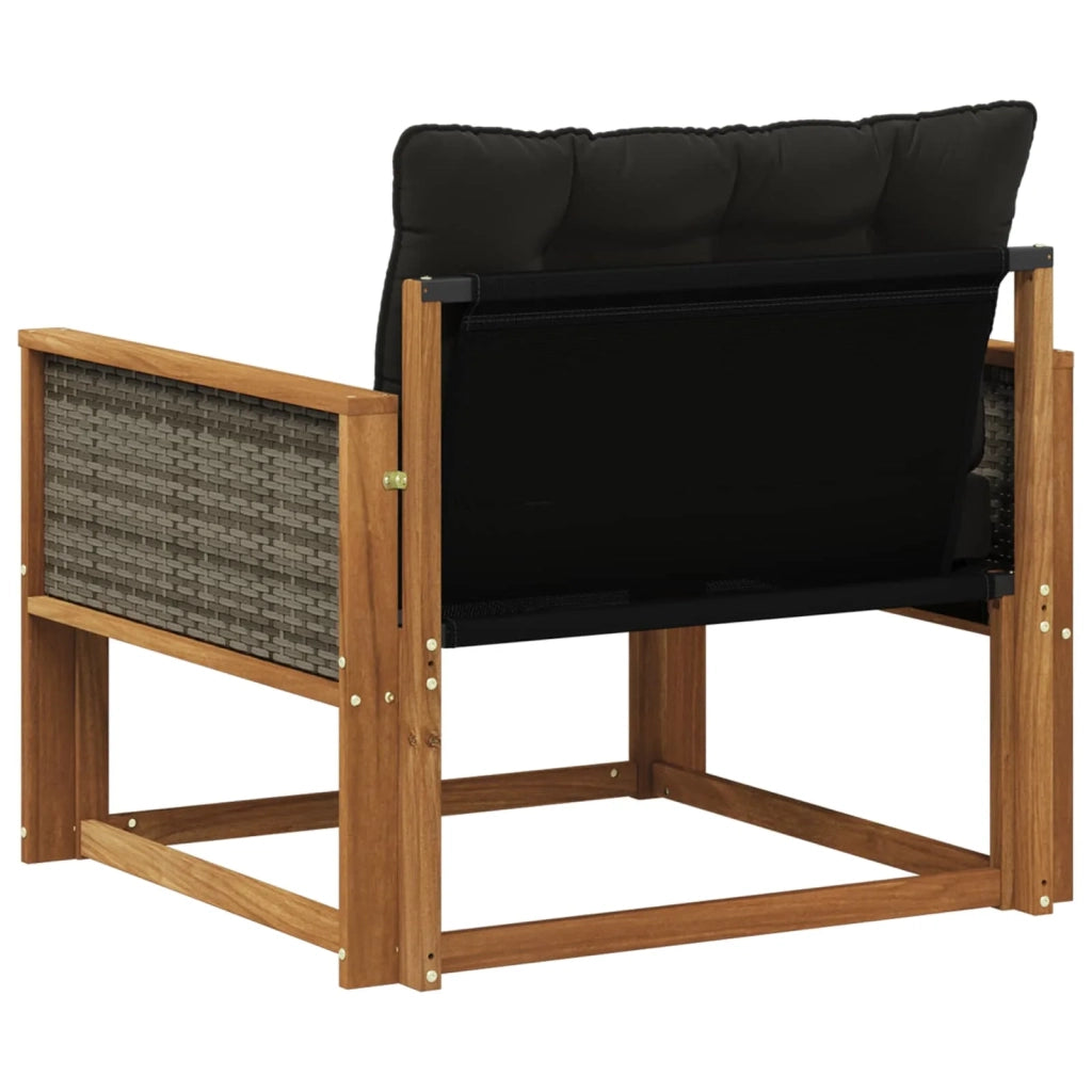 Set di divani da esterno-Sofa da giardino Legno di Acacia Massello e Textilene 255345