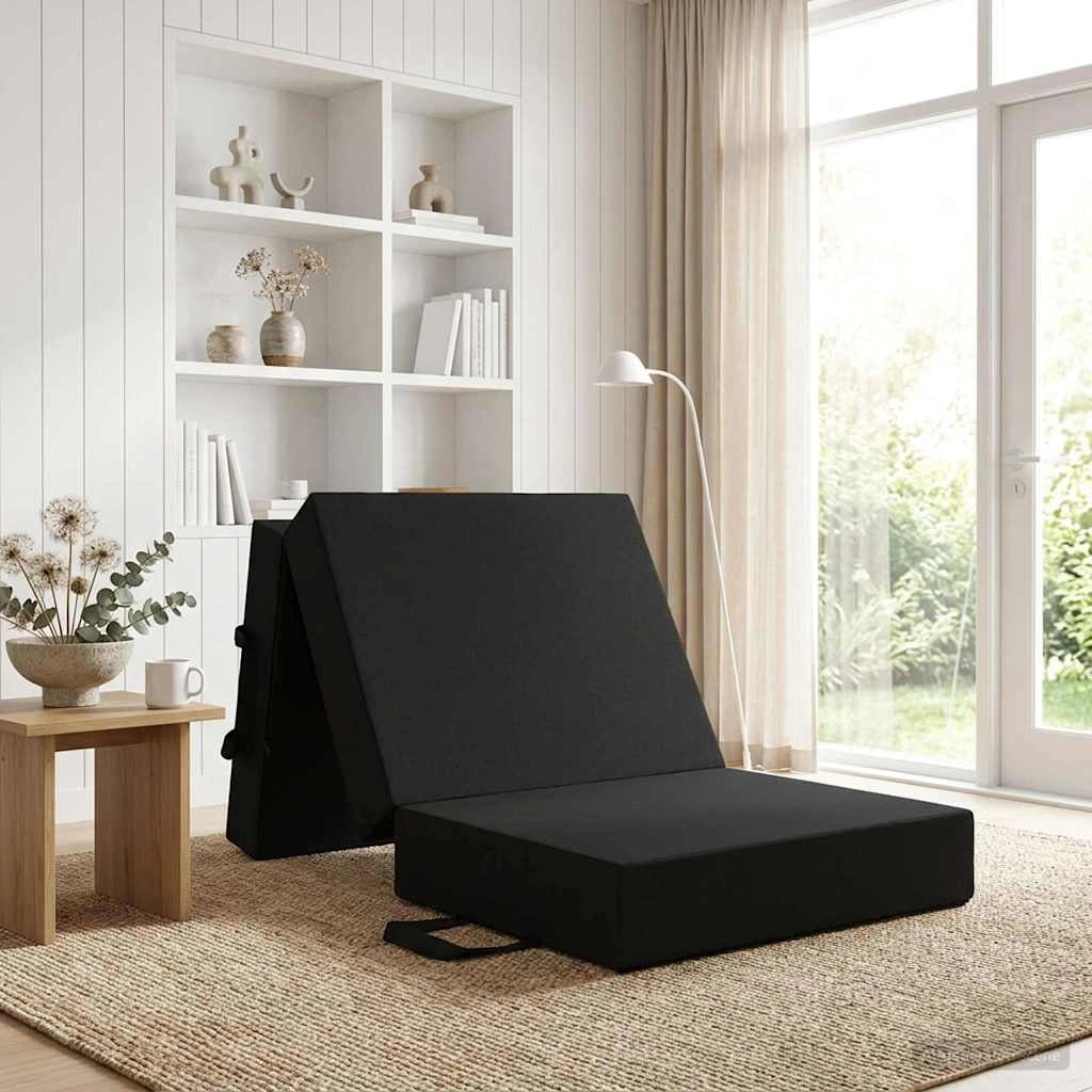 Divano Letto Pieghevole 75 x 63 x 45 cm Nero 900138