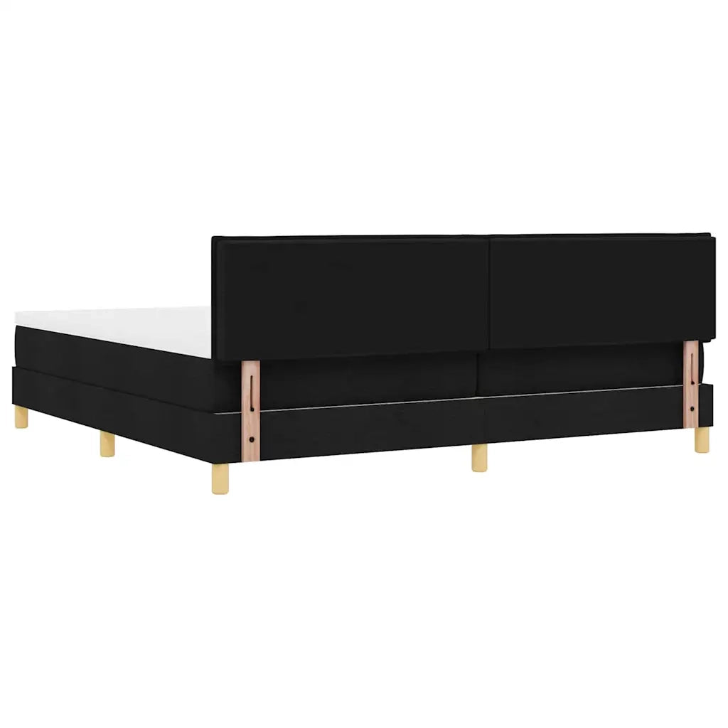 Letto a Sorgente LED con strisce LED Nero 200 x 200 cm Tessuto 3342466