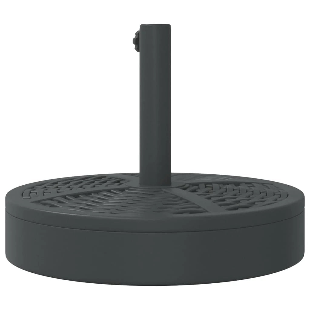 Base per ombrellone rotonda 45 x 35,5 cm solida e stabile per pali da 38/48 mm in polietilene nero 02_0056654