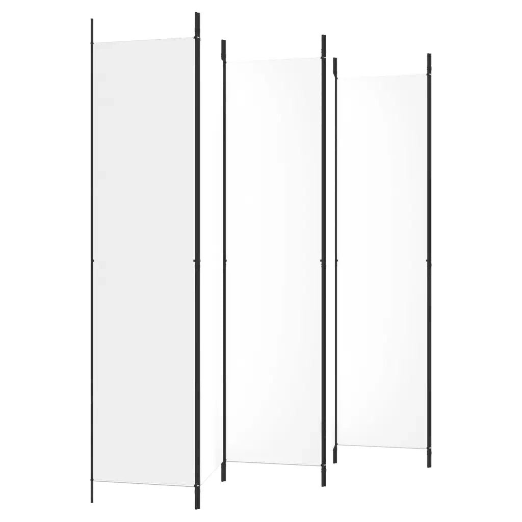 Divisorio a 4 Pannelli Bianco 300x220 cm Tessuto 350206
