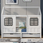 Letto per bambini con 2 cassetti - Xylo - Bianco