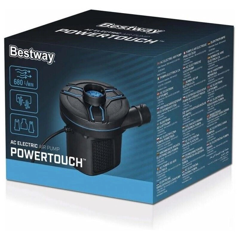 POMPA DI GONFIAGGIO AD ARIA ELETTRICA 220 V CORRENTE POWERTOUCH