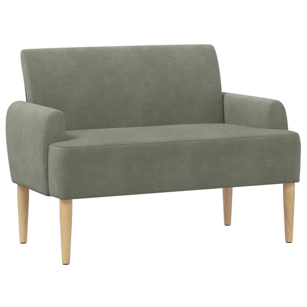 Loveseat con bottoni imbottiti Grigio Chiaro 116 x 67 x 81 cm 42041788