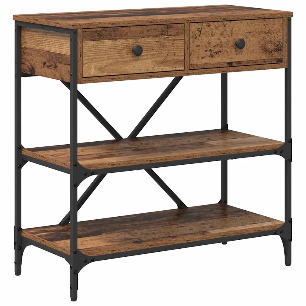 Tavolo consolle con cassetto Marrone 75 x 34,5 x 75 cm legno 871312
