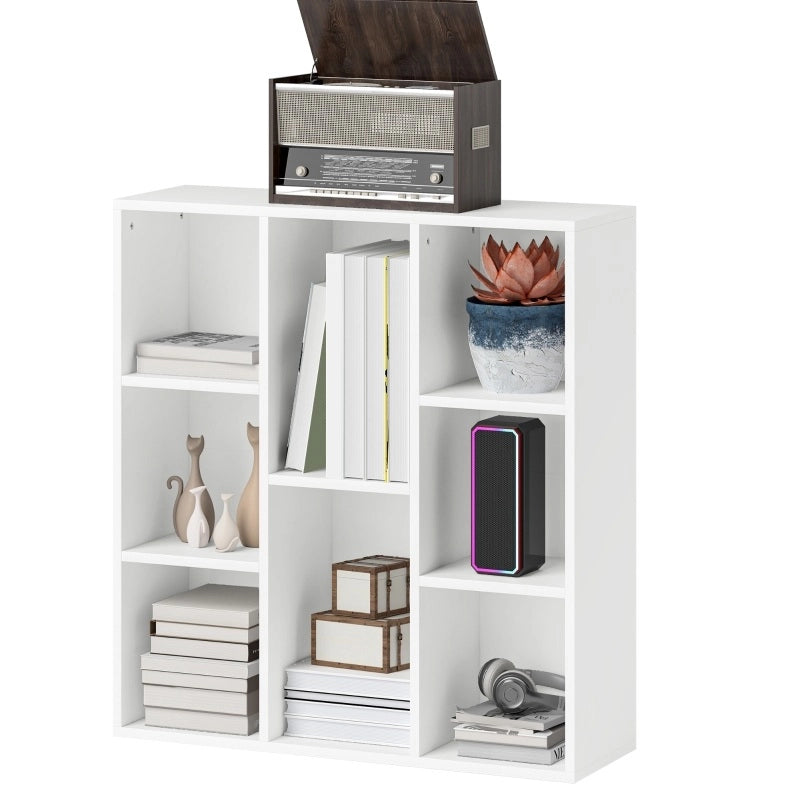 Libreria a 8 scomparti con struttura versatile