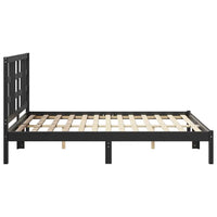 Giroletto Nero in Legno Massello 140x190 cm 3105389