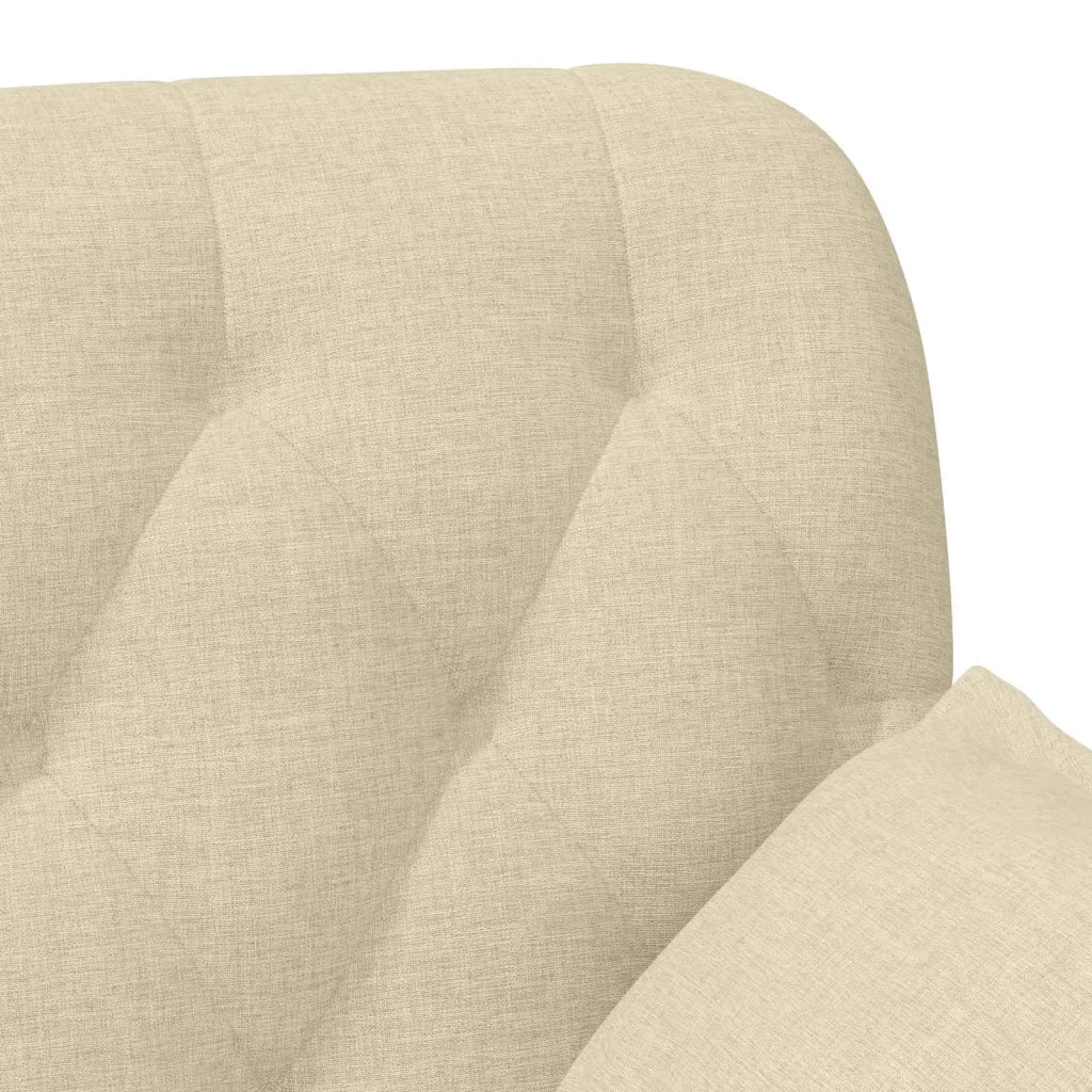 Loveseat con bottoni imbottiti Crema 111 x 68 x 80 cm Tessuto 42041803