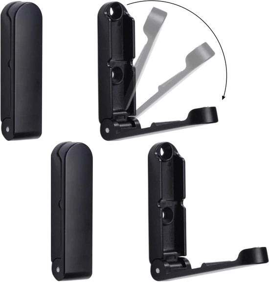 4 cappe da assestamento pieghevoli, chiodi da parete pieghevoli per la stanza da bagno, appendi asciugamani, cappe da assestamento individuali per l'appendi abiti, cappelli, asciugamani, chiavi e borse (nero)