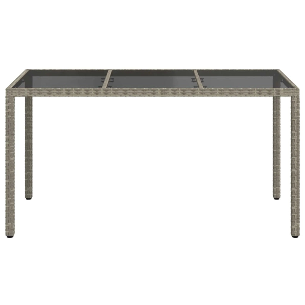 Tavolo da Giardino Grigio 150 x 90 x 75 cm polyrattan 362541