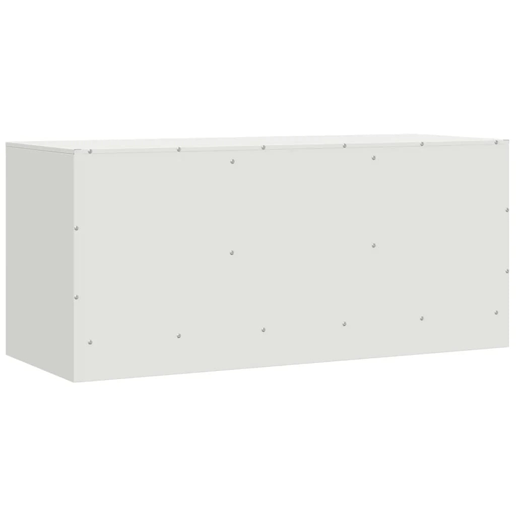 Mobile TV multimediale mensola TV credenza TV sala da pranzo soggiorno camera da letto 99 x 39 x 44 cm acciaio bianco 02_0026368