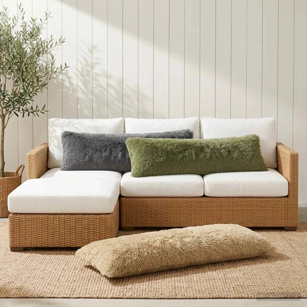 Cuscino con cuscino HEERLEN Verde chiaro 40 x 145 cm Fleece PV 926311