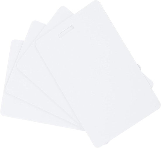 Carte PVC di identificazione e di credito da 30 x 30 mm in materiale Blanco - 100 pezzi