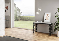 Tavolo Salvaspazio Allungabile 120x45/90x80/78 cm Karamay Double Bianco Frassino