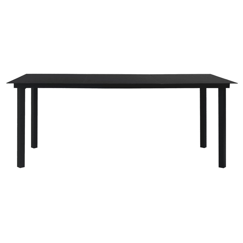 Set da Pranzo da Giardino 9 pz Nero in Rattan PVC 3060278