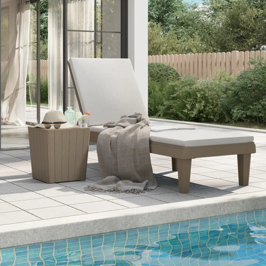 Lettino Prendisole | Sdraio da giardino | Lettino da sole Marrone 155x58x83 cm in Polipropilene