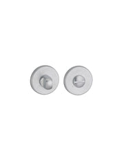 Coppia di rosette tonde Ø 50 mm con chiusura WC, cromo satinato – THIRARD