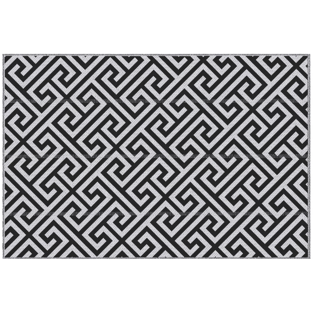Tappeto da esterno reversibile ¨C zephmum ¨C nero e bianco 152x243 cm