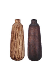 1 Pezzo Vaso Decorativo Casa in Legno Henry 15 x 44 cm 2 Colori