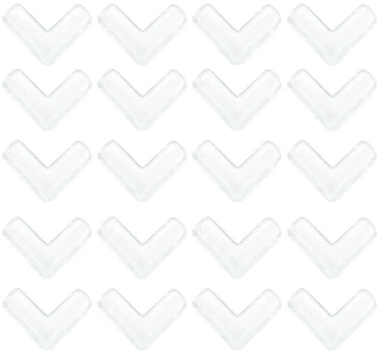 Protezioni angolari 20 pezzi - Sicurezza per bambini - Protezione angolare - Protezione mobili - PVC - Adesivo antiscivolo