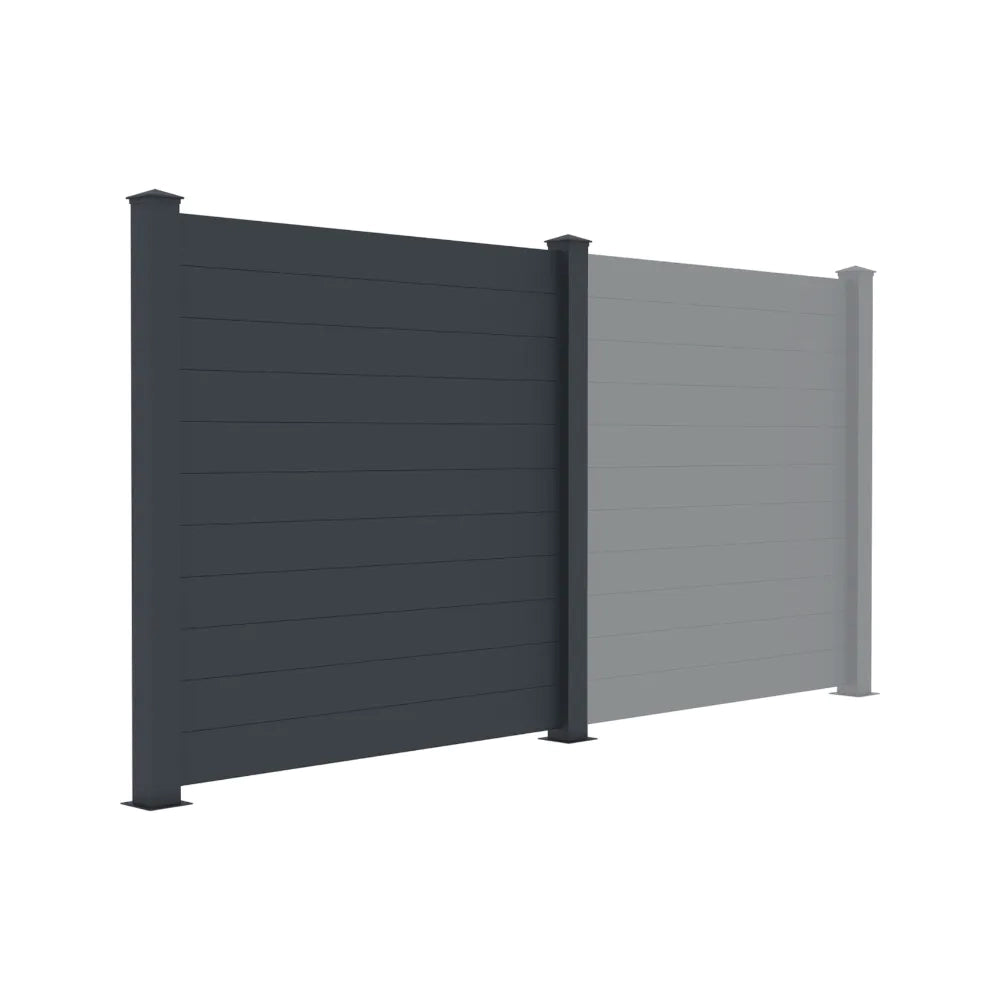 Recinzione in alluminio grigio freddo 189x182cm