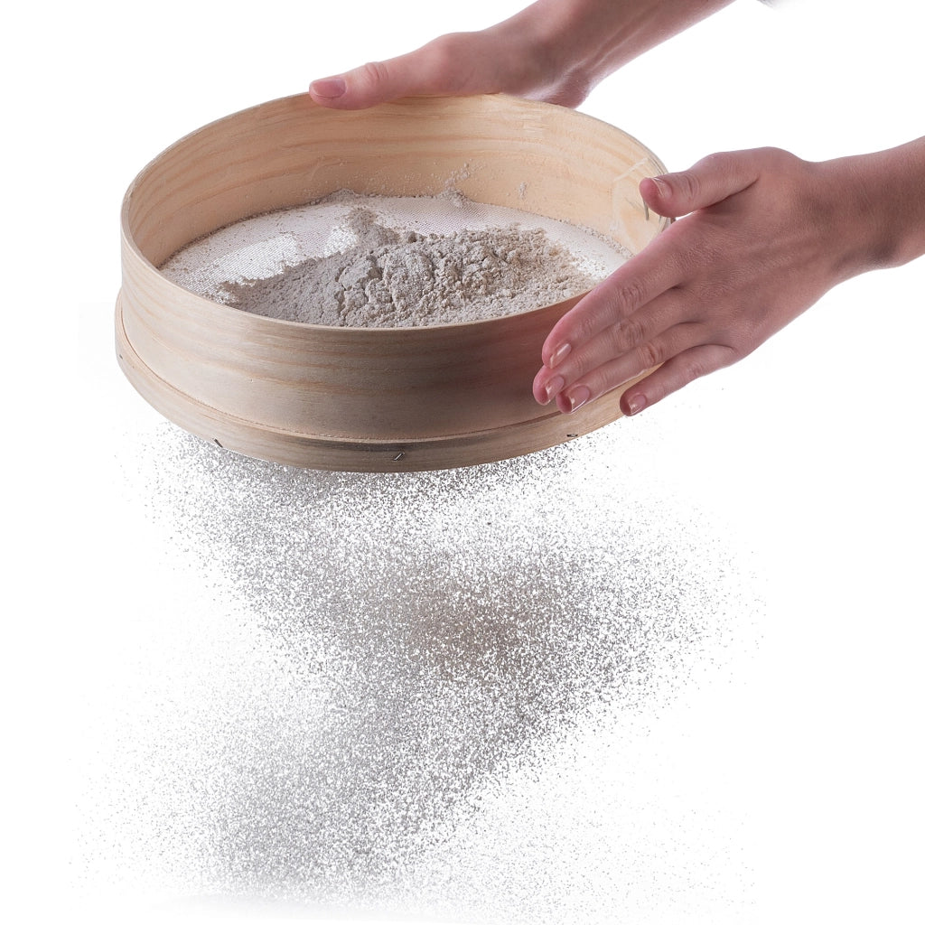 Setaccio in legno KADAX da 23 cm per farina, zucchero a velo, cucina