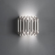 Applique Moderna 1 Luce Louise In Polilux Silver Con Cavo Made In Italy