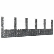 Gabbione a U con 6 Pali in Ferro 620x20x200 cm 151293