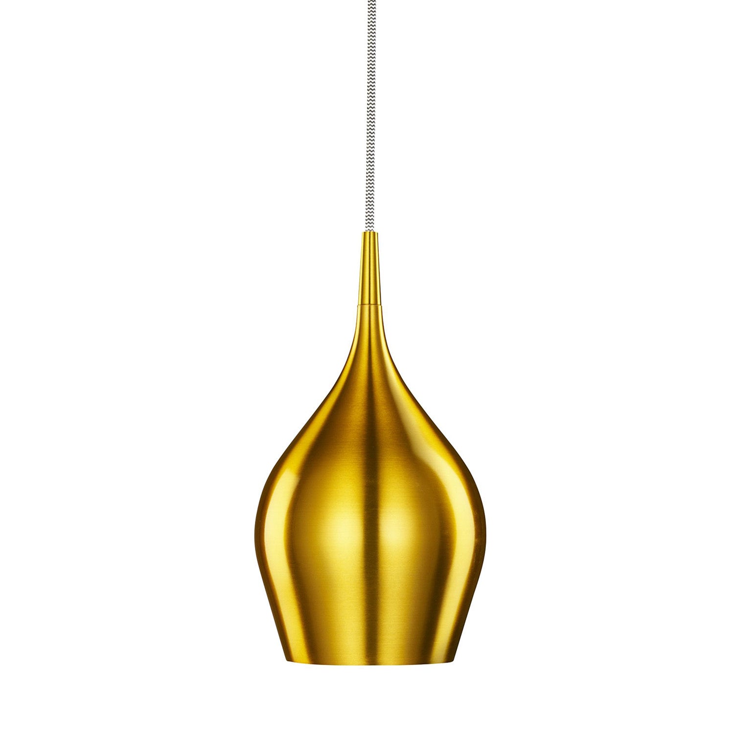 Lampadario Contemporaneo Vibrante Alluminio Oro 1 Luce E14