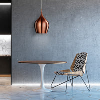 Sospensione Contemporanea Vibrante Alluminio Rosa 1 Luce E27