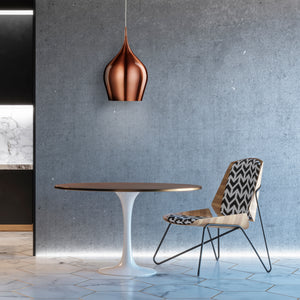 Sospensione Contemporanea Vibrante Alluminio Rosa 1 Luce E27