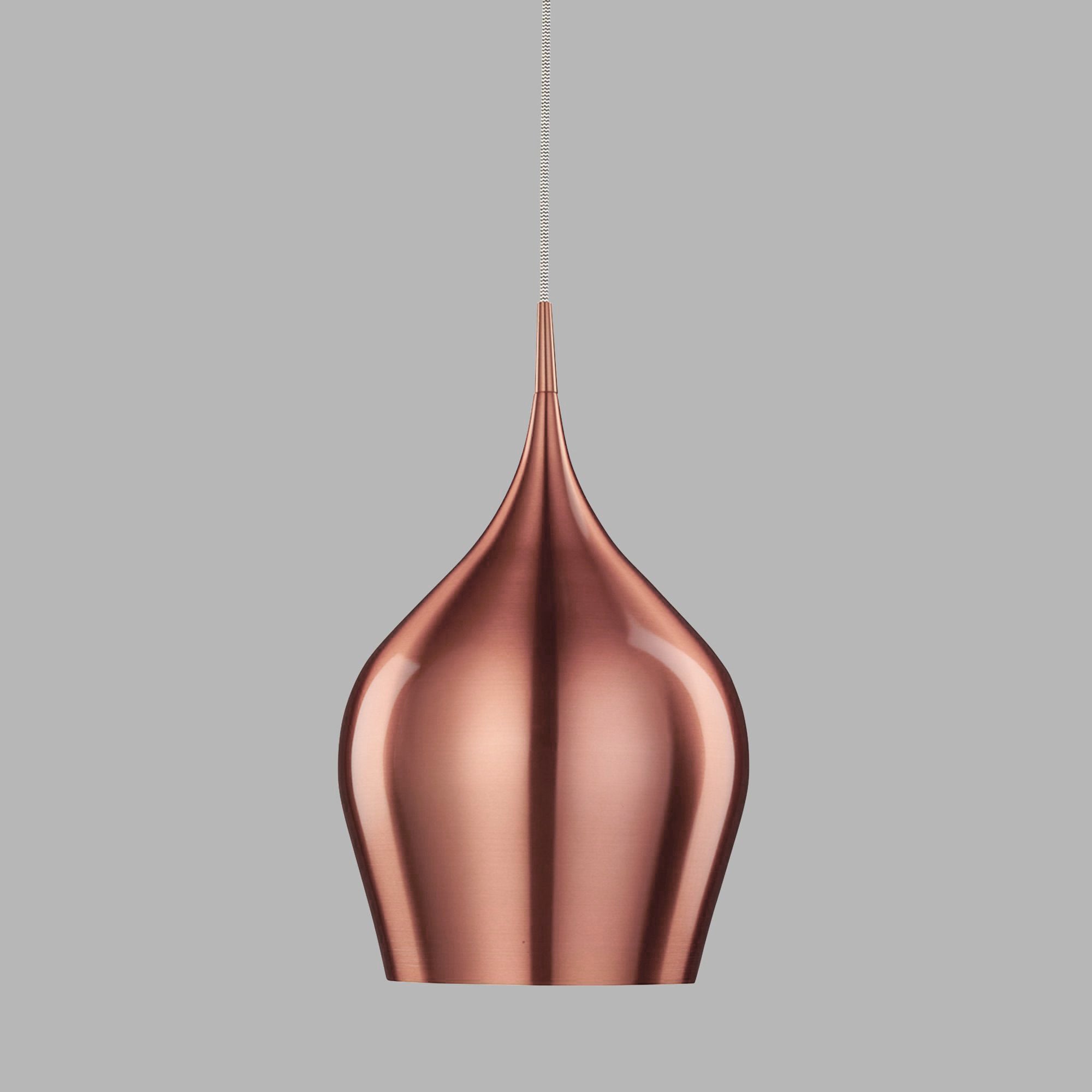 Sospensione Contemporanea Vibrante Alluminio Rosa 1 Luce E27