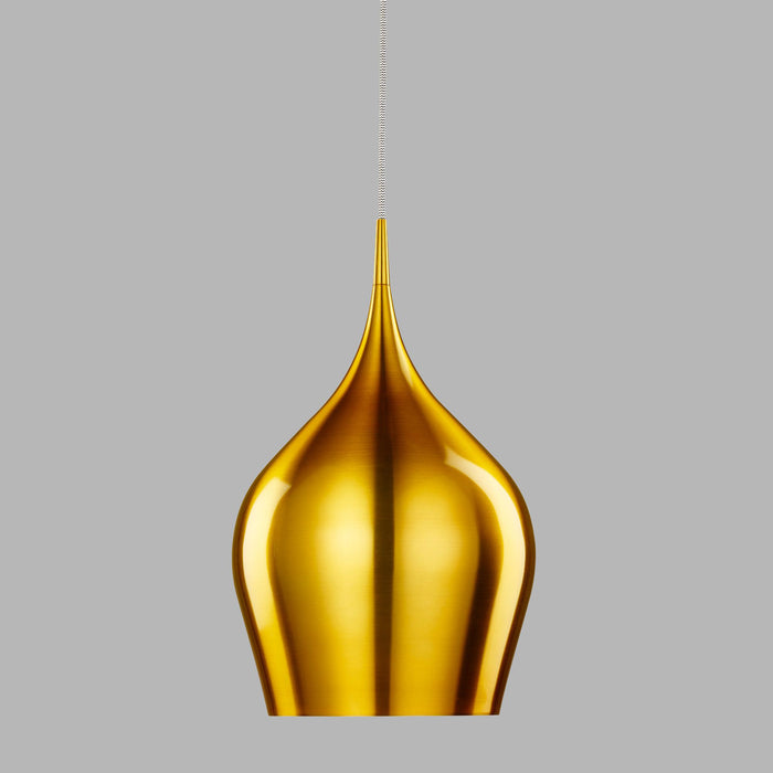 Sospensione Contemporanea Vibrante Alluminio Oro 1 Luce E27