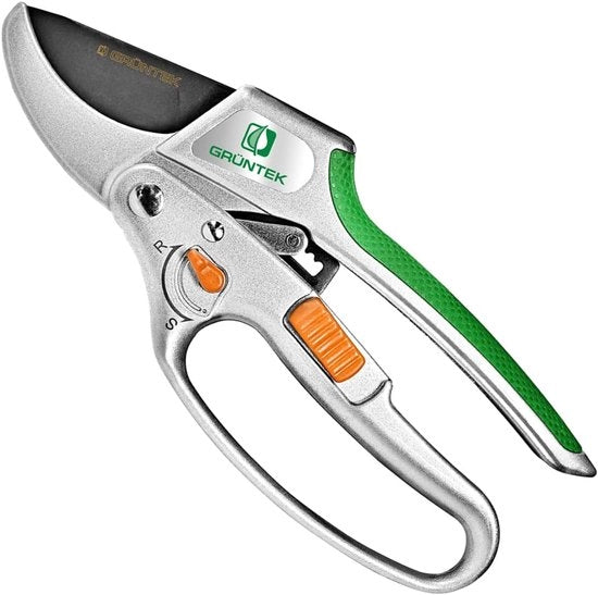 Taglierini a rinculo - Coltelli robusti con funzione di rinculo a 3 passi con lama SK5 - Manico ergonomico in alluminio - Strumenti da giardino resistenti per la potatura precisa di rami e rose.