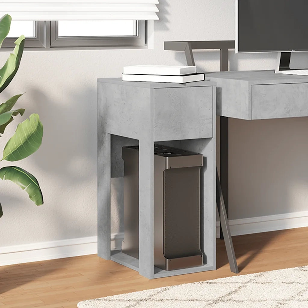 Supporto per Computer a Torre con Cassetto Grigio 30x44x74 cm CFW4155226