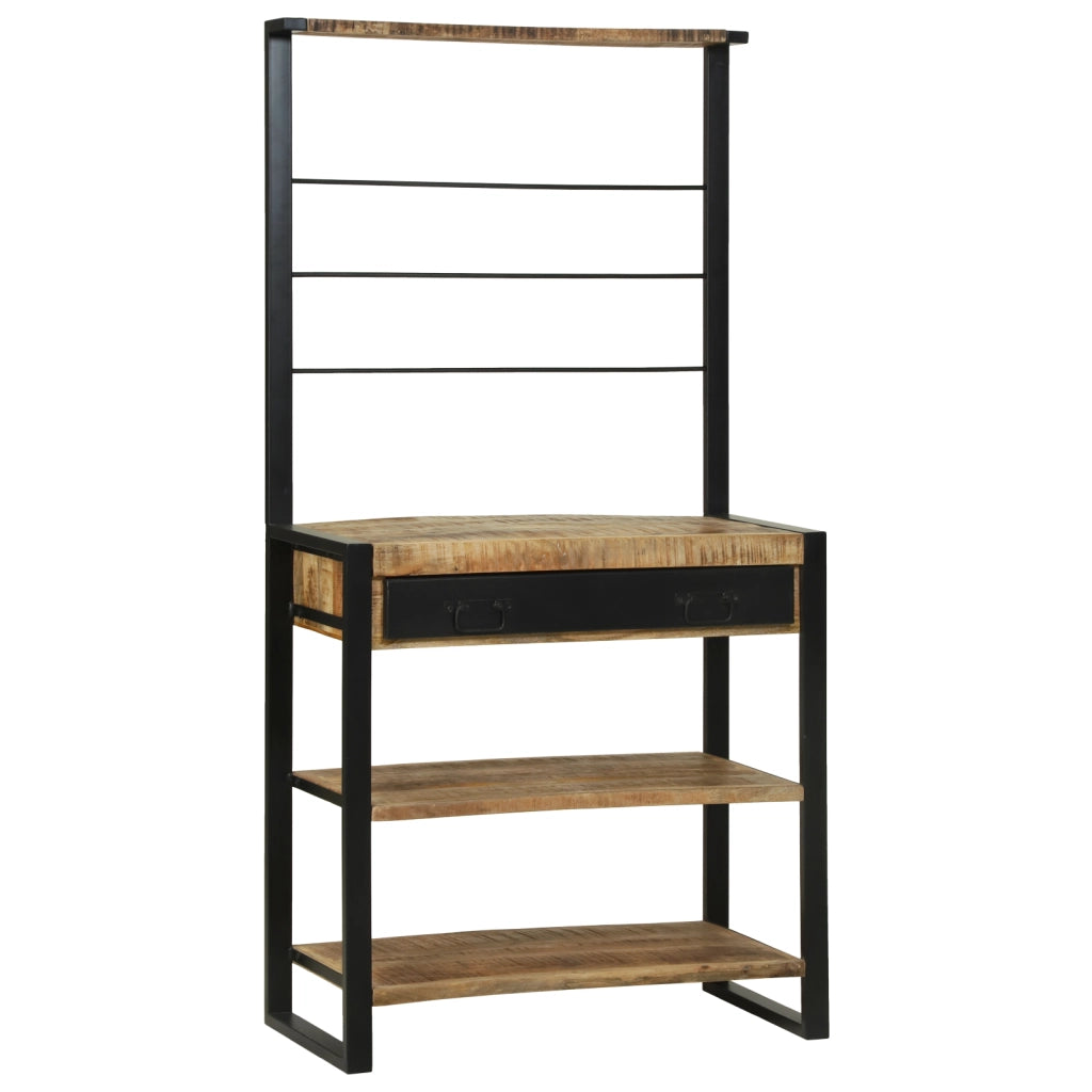 Scaffale da cucina 80x40x160 cm in legno massello di mango