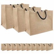 Borse in juta 50 pcs Naturale e Nero 42 x 33 x 19 cm 42012283