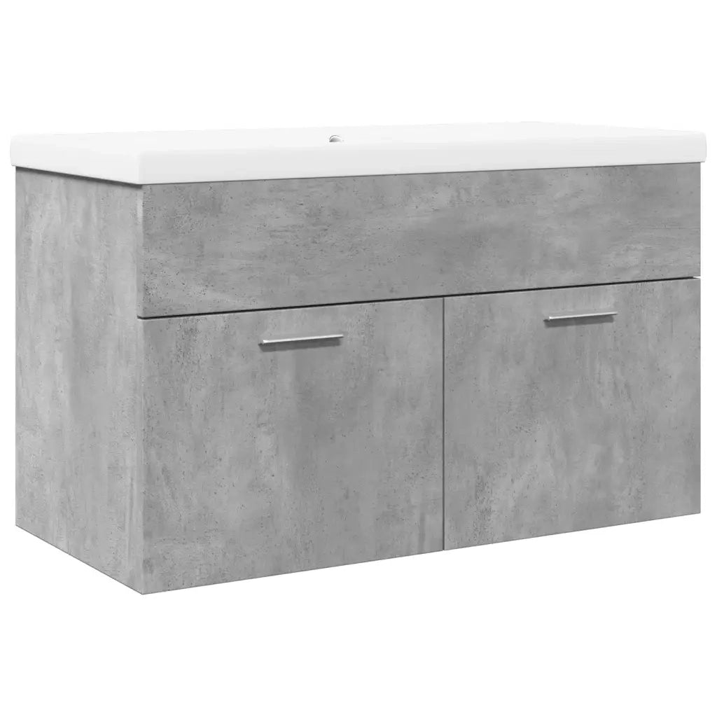 Mobile da Bagno con Lavabo Integrato Grigio Cemento 3324859